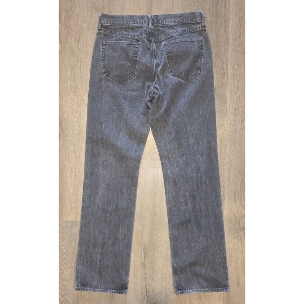 Mens Banana Republic Denim Jeans 33 X 34 Straight Leg black fade rinse Cotton